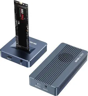 ACASIS 40Gbps M.2 NVMe SSD Enclosure & 10Gbps NVME SSD Reader Adapter, Aluminium Alloy Housing Fast Heat Dissipation, TBU 405 Pro for M1 M2 Pro/Max, Compatible with USB4/3.2/3.1/3.0/2.0
