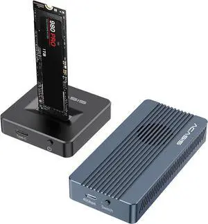 ACASIS 40Gbps M.2 NVMe SSD Enclosure & 10Gbps NVME SSD Reader Adapter, Aluminium Alloy Housing Fast Heat Dissipation, TBU 405 Pro for M1 M2 Pro/Max, Compatible with USB4/3.2/3.1/3.0/2.0