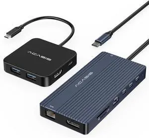 USB C Hub 10Gbps, Multiport Adapter with 4K 60Hz HDMI, 100W Power Delivery, 3 USB A3.2+1 USB-C 3.1 Data Port, USB C to HDMI Adapter for MacBook, , Lenovo, Surface, iPad PRO, XPS(Black)