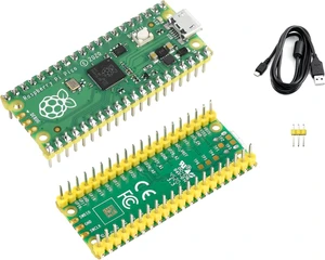 Pi Pico Microcontroller Development Board with Pre-Soldered Header, Based on Official RP2040 Chip, Dual-Core ARM Cortex M0+ Processor up to 133 MHz, 26x Multi-Function GPIO Pins Pi Pico Microcontroller Development Board with Pre-Soldered Header, Based on Official RP2040 Chip, Dual-Core ARM Cortex M0+ Processor up to 133 MHz, 26x Multi-Function GPIO Pins