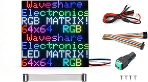 4096 64×64 RGB Full-Color LED Matrix Panel, 3mm Pitch Display Screen Compatible with Raspberry Pi 5/4B/Zero 2W/Zero/Pico 2W /Pico 2W, ESP32, Support Adjustable Brightness, Chainable 4096 64×64 RGB Full-Color LED Matrix Panel, 3mm Pitch Display Screen Compatible with Raspberry Pi 5/4B/Zero 2W/Zero/Pico 2W /Pico 2W, ESP32, Support Adjustable Brightness, Chainable