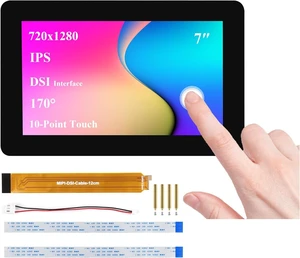 7inch DSI Capacitive Touch Screen Compatible with Raspberry Pi 5/4B/3B+/3B/RK3506-Lyra/RK3576/ESP32-P4, 720×1280 IPS Display, 10-Point Touch, Anti-Fingerprint Process 7inch DSI Capacitive Touch Screen Compatible with Raspberry Pi 5/4B/3B+/3B/RK3506-Lyra/RK3576/ESP32-P4, 720×1280 IPS Display, 10-Point Touch, Anti-Fingerprint Process
