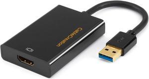 CableCreation USB 3.0 to HDMI Adapter with DisplayLink, USB External Display Graphics Adapter Compatible with Windows 11,10 and macOS, Black