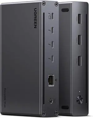 Revodok Max 208 8-in-1 Thunderbolt 4 Dock - 40Gbps Hub, 3 x Thunderbolt 4, Dual 4K@60Hz or Single 8K Display, 85W Charging, Gigabit Ethernet, 3 x USB A 3.2 for Mac M1/M2/M3/M4 Pro/Max