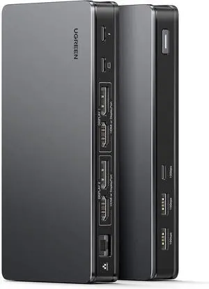 Revodok Pro 209 USB C Docking Station, DisplayLink 9-in-1 Dual 4K@60hz Monitor Dock for MacBook & Windows with 2 DP & 2 HDMI, 10 Gbps USB C & USB-A Data Ports, 100W PD, Gig Ethernet