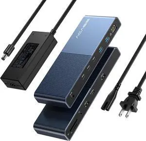 ACASIS 40Gbps Dock for Thunderbolt 4/3 Devices, USB 4 Host Devices, 13-in-1 Laptop Docking Station, Single 8K60Hz or Dual 4K60Hz Display, 3x40Gbps Port, 2xUSB A 3.1, GbE, SD/TF 4.0, 3.5mm Audio