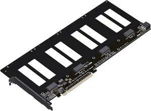 ADT-R37 PCIe5.0x16 to 4-Port U.2/EDSFF Hard Disk Split Card 4x128Gbps 1 to 4 Expansion Adapter Compatible with Gen3/Gen4/Gen5 (R37D 5.0,to 4* E1.S/E3.S)
