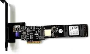 ADT PCIe 5.0 x4 to M.2/M.3 NVME SSD Adapter Card 128G/bps with Bracket Compatible with M.2 NVMe 2230 2242 2260 2280 22110 SSD (R24B)