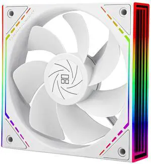Thermalright TL-M12RW CPU Fan 120mm Case Cooler Fan ARGB, 4pin PWM Connector Silent Computer Fan with S-FDB Bearing,Desktop Cooling Fan has Side ARGB Mirror Light Effect, Inverted Fan(TL-M12RW)