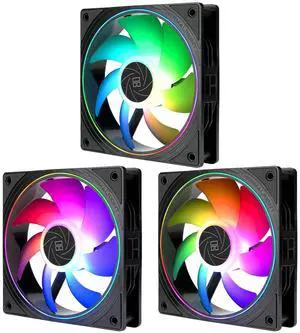 Thermalright TL-S12-S X3 CPU Case 120mm Cooler Fan, 4pin PWM Silent Computer Fan Under 23.2dB(A) for Case CPU Liquid Cooler Quiet CPU PC ARGB Fans