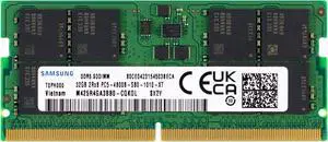 32GB DDR5 4800MHz PC5-38400 CL40 SODIMM 2Rx8 Dual Rank 1.1V 262-Pin Laptop RAM Memory M425R4GA3BB0-CQK