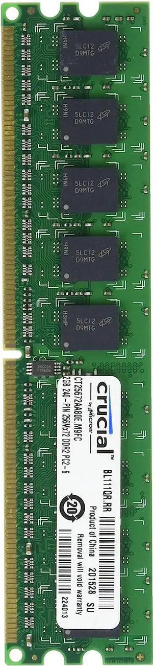 Crucial Technology 2 GB DDR2 800 (PC2 6400) RAM CT25672AA80E