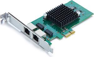 10/100/1000Mbps Gigabit Ethernet Converged Network Adapter (NIC) with Intel 82576 Chip | Ethernet PCI Express Network Card | Dual RJ45 Copper Ports | PCI Express 2.0 X1 | Compare to Intel E1G42ET