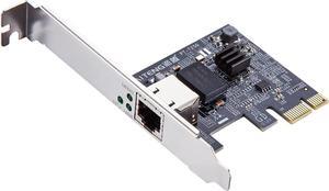 100M/1000M/2.5G Gigabit Ethernet Network Interface Card (NIC) Single Copper RJ45 Port, with Realtek RTL8125 Chip, PCIE X1, Support Windows Server/Ubuntu/Centos/Debian