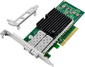 10Gb Ethernet NIC with Intel 82599ES Controller, 10G PCI-E Network Card Compare to Intel X520-DA2 Converged Network Adapter, Dual SFP+ Ports, PCI Express X8