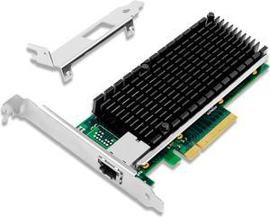 10Gb Ethernet NIC with Intel X540-BT1 Controller, 10G PCI-E Network Card Compare to Intel X540-T1 Converged Network Adapter, Single RJ45 Copper Ports, PCI Express X8