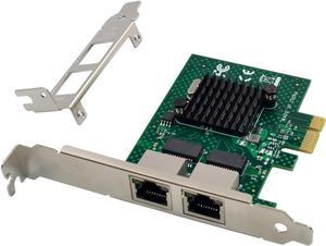 Dual-Port PCIe Gigabit Ethernet Server Adapter with NetXtreme BCM5720-2P Chipset PCI Express 1000M Network LAN Card for Windows Sever Linux Ubuntu VMware