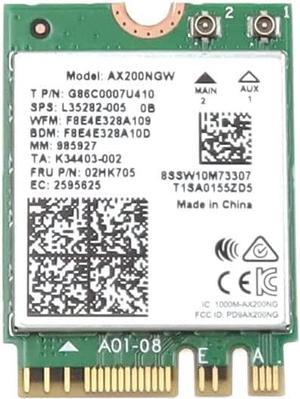 AX200NGW Wi-Fi 6 AX200 (Gig+) PCI-Express M.2 2230 802.11ax WLAN 2.4Gbps Bluetooth 5.2 WiFi Card 02HK705 11S02HK705 Compatible Replacement Spare Part for Intel Compatible and Laptop Systems