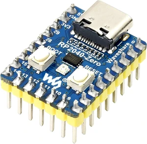 waveshare RP2040-Zero Mini Board with Pre-Soldered Header,Pico-Like MCU Board Based on Raspberry Pi MCU RP2040 Dual-Core Arm Cortex M0+ Processor Support C/C++, MicroPython waveshare RP2040-Zero Mini Board with Pre-Soldered Header,Pico-Like MCU Board Based on Raspberry Pi MCU RP2040 Dual-Core Arm Cortex M0+ Processor Support C/C++, MicroPython