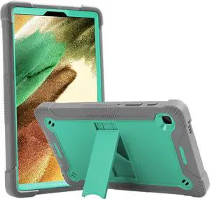 Galaxy Tab A7 Lite Case 8.7 T220 T225, Shockproof Rugged Heavy Duty Protection Cover Kickstand Case for Samsung Galaxy Tab A7 Lite 2021 SM-T220/SM-T225/SM-T227 (Guardian Teal/Grey)