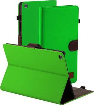 Galaxy Tab A 10.1 T510 Case, Premium PU Portfolio Canvas, Lightweight Slim Protection Case Cover for Samsung Galaxy Tab A 10.1 [2019] SM-T510 SM-T515 (Green)