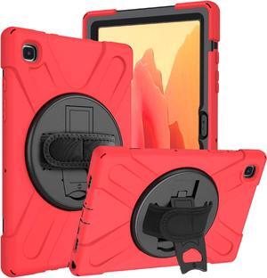 Galaxy Tab A7 10.4 T500/T505 Case, Heavy Duty Shockproof Case, Cover, Stand, Hand/Palm Grip, Carrying Shoulder Strap Sling for Samsung Galaxy Tab A7 10.4-inch 2020 SM-T500 SM-T505 [Shield Red]