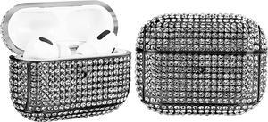 Premium Protection Diamond Case Cover Anti-Scratch Full-Body Slim and Lightweight for Apple Airpod Charging Case Compatible with Airpod Pro (Black)