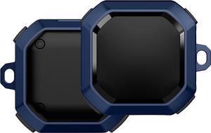 Premium Protection Case Cover Anti-Scratch Full-Body Slim for Samsung Galaxy Buds Live 2020/ Pro 2021 / Buds 2 (2021) (Black / Dark Blue)