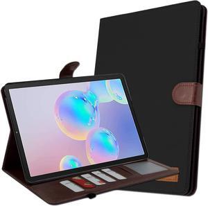 Galaxy Tab A 10.5 T590 Case, Premium PU Portfolio Canvas, Lightweight Slim Protection Case Cover for Samsung Galaxy Tab A 10.5 SM-T590 (Black)