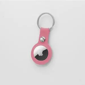 AirTag Holder, Slim Lightweight Protective Cover with Keychain Carabiner for Apple AirTag 2021 (Silicone Light Pink)