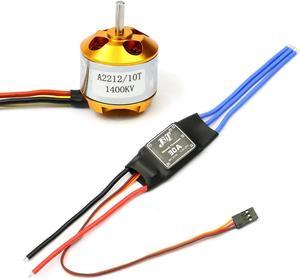 BGNing A2212 1400kv Brushless Outrunner Motor 10t+ 30a Speed Controller ESC,Rc Aircraft Kk Quadcopter UFO (1 Pack)