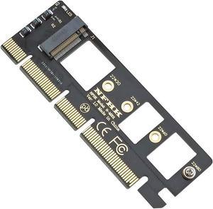 NGFF M-Key NVME AHCI SSD to PCI-E 3.0 16x x4 Adapter Converter PCI Express 3.0 X4 X8 X16 to M Key M.2 NVME AHCI SSD Riser Card for XP941 SM951 PM951 A110 (Black)