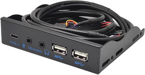 3.5" Floppy Bay USB 3.0 Front Panel Bracket With Cable For Desktop PC
