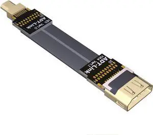 ADT-LINK FPV Cable for HDMI Micro Mini Flat Camera Connector 5cm-50cm Flexible Wire Line 18Gbps 4K@50/60 2160p for HDMI2.0 for FPV Camera (45cm,A4-D1)