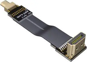 ADT-LINK FPV Cable for HDMI Micro Mini Flat Camera Connector 5cm-50cm Flexible Wire Line 18Gbps 4K@50/60 2160p for HDMI2.0 for FPV Camera (25cm,A2-D1)