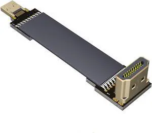 ADT-LINK FPV Cable for HDMI Micro Mini Flat Camera Connector 5cm-50cm Flexible Wire Line 18Gbps 4K@50/60 2160p for HDMI2.0 for FPV Camera (50cm,A2-D4)