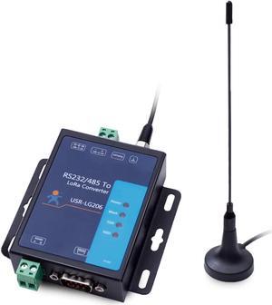 USR-LG206-H-P Serial RS232 RS485 to LoRa Converter Server Device (Point to Point) 3500 Meters Transmission Distance High Sensitivity Air Waking Up for Smart Metering Oil Field Agriculture