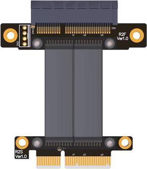 ADT-Link PCIe 3.0 x4 Male to Female Extension Cable R22SF PCI Express Gen3 Motherboard Graphics SSD RAID Extender Conversion Riser Card(10CM)