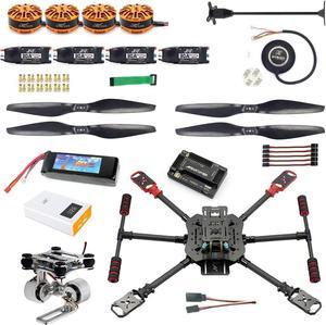 460mm 560mm Umbrella Foldable RC Quadcopter DIY RC Drone 4-Axle Unassemble DIY GPS Drone w/ APM2.8/PIX Flight Controller AT10/AT9S TX/Gimbal FPV Upgrade (460mm PNP No Remote)