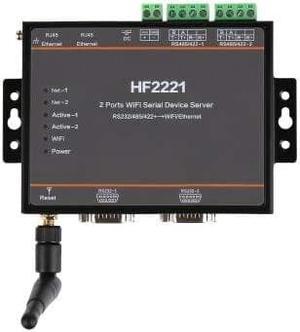 HF2221 2 Ports WiFi Serial Device Server RS232/RS422/RS485 to Ethernet/Wi-Fi Serial Server