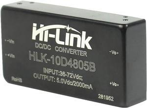 HI-Link HLK-10D4805B 48V to 5V 2A 10W DC to DC Isolation Switching Power Supply Module DCDC 50.825.411mm (5 Pcs)