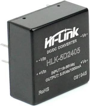 HI-Link DC DC Converter HLK-5D2412 24V to 12V 417mA 5W Conversion Rate 84% Typ 100ms Fast Start Isolated Power Supply Module (5D2405)