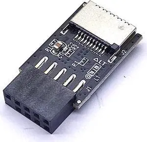 USB2.0 9Pin to USB-C A-Key Front Connector USB3.2 Type-E Interface for Motherboard USB 2.0 Extender Converter