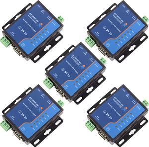 USR-TCP232-410S Industrial RS232/RS485 Serial to Ethernet Converters Support Modbus RTU & TCP Terminal Power Supply RS232 RS485 to TCP/IP Module (5PCS)