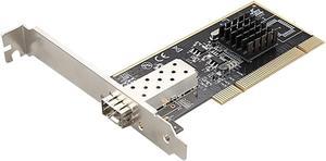 diewu TXA087 1000Mbps PCI SFP Network Card Gigabit Ethernet LAN Adapter Fully Shielded SFP Slot with Intel 82545 Chip Support Windows Server/Linux/VMware