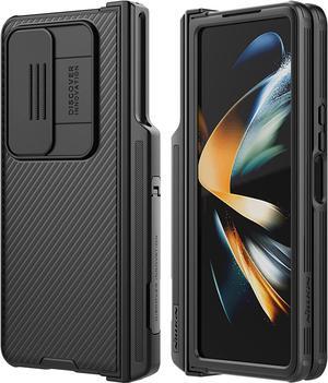 Nillkin CamShield Pro for Samsung Galaxy Z Fold 4 Case with S Pen Holder  Slide Camera Cover Creative Hinge ProtectionHidden Kickstand Protective Phone Case for Galaxy Z Fold 4 Case  Black