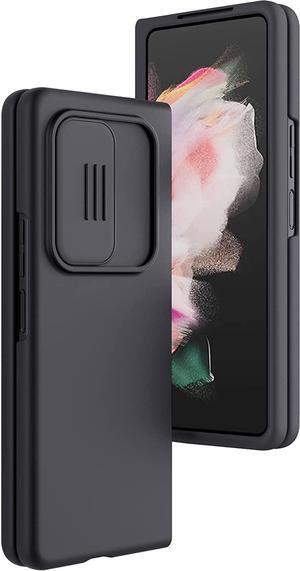 Nillkin for Samsung Galaxy Z Fold 4 Case with Camera Cover Protection Liquid Silicone Phone Case for Galaxy Z Fold 4 Shckproof Full Body Slim Fit Protective Case for Z Fold 4 5G Black