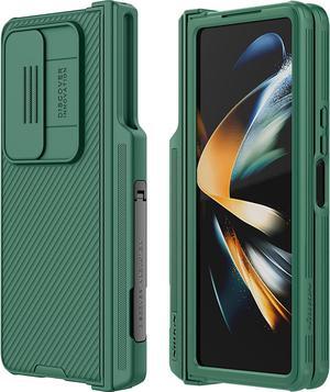 Nillkin CamShield Pro for Samsung Galaxy Z Fold 4 Case with S Pen Holder  Slide Camera Cover Creative Hinge ProtectionHidden Kickstand Protective Phone Case for Galaxy Z Fold 4 Case  Green