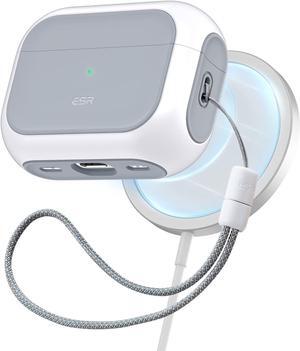 ESR Airpod Pro Case Cover with HaloLock, Compatible with Airpods Pro 2nd Generation/1st Generation (2022/2019), MagSafe Ready, Full Drop Protection for AirPods Pro 2, Orbit Hybrid Series, White