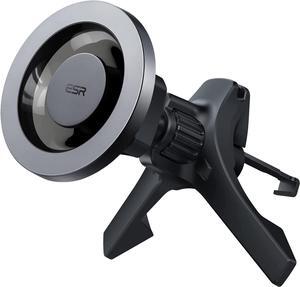 ESR Magnetic Car Mount (HaloLock), Compatible with MagSafe Car Mount, Magnetic Phone Holder for Car, Air Vent Mount for iPhone 14/13/12 Series, Car Accessories, Charging Not Supported, Metallic Grey